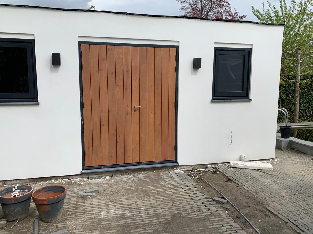 Garagedeur eikenhout Poortugaal