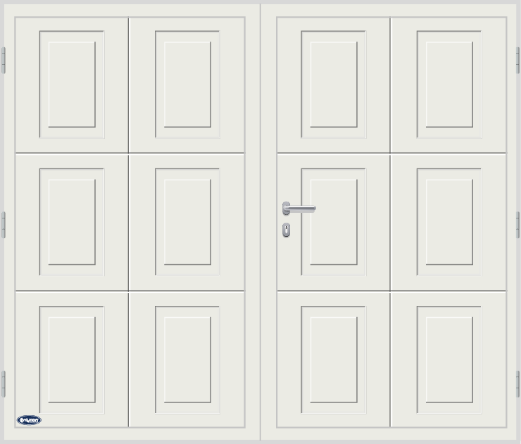 centurion-aluminium-openslaande-garagedeuren-model-cassette-1 openslaande garagedeuren, centurion, garagedeuren