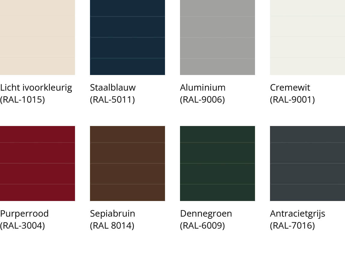 centurion-kleurenpalet mogelijkheden, garagedeuren, centurion, Maatwerk garagedeuren, Smart Garagedeur, Glasopties, Kleurenpalet, vakmanschap, Profilering en stijl, Bijpassende voordeur, Geïntegreerde garagedeur