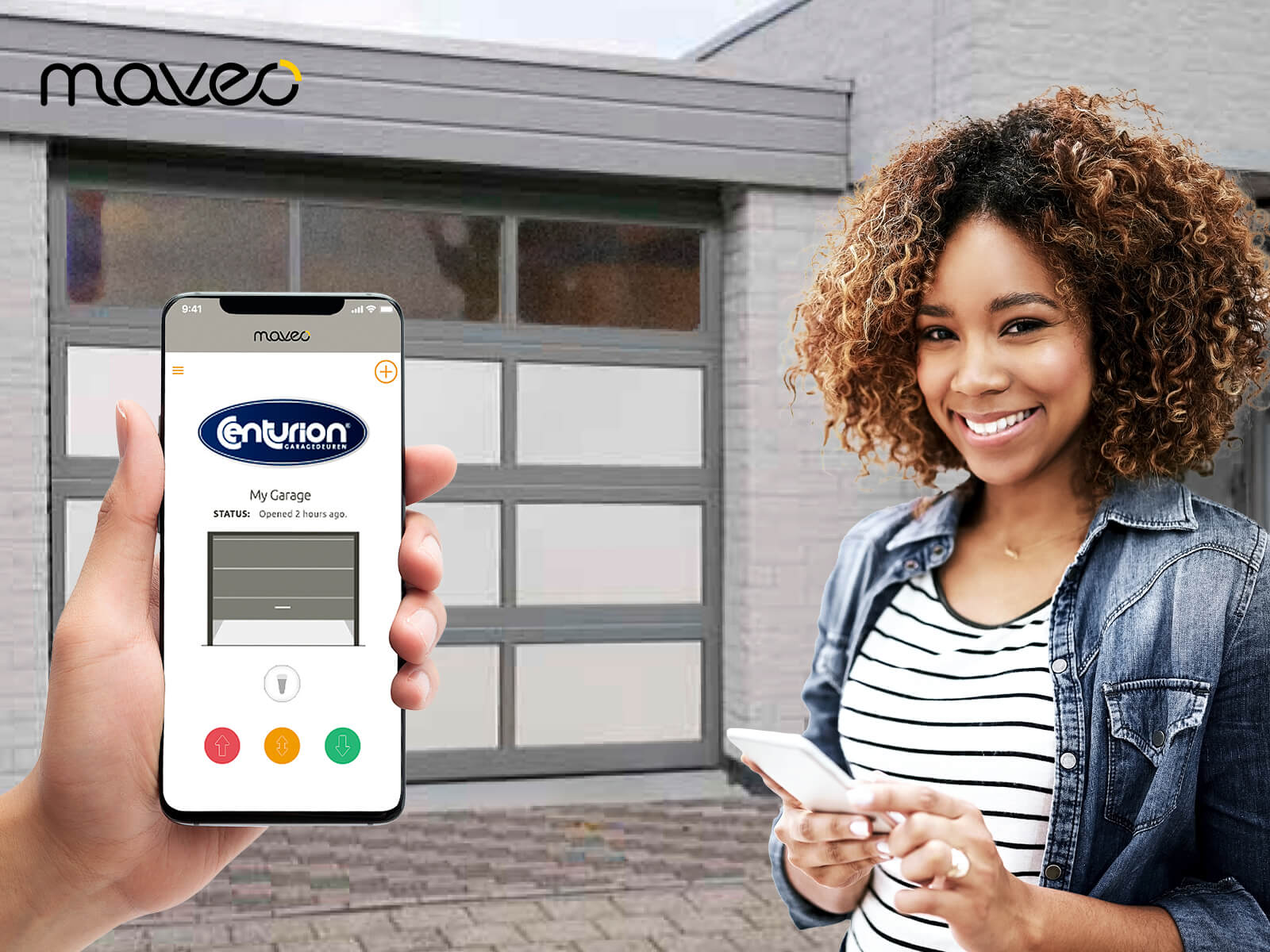 centurion-maveo-app-garagedeur mogelijkheden, garagedeuren, centurion, Maatwerk garagedeuren, Smart Garagedeur, Glasopties, Kleurenpalet, vakmanschap, Profilering en stijl, Bijpassende voordeur, Geïntegreerde garagedeur